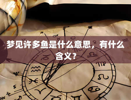 梦见许多鱼是什么意思，有什么含义？