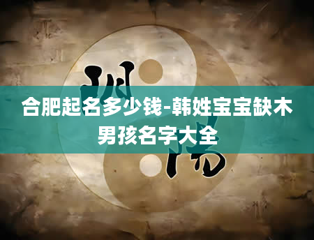 合肥起名多少钱-韩姓宝宝缺木男孩名字大全