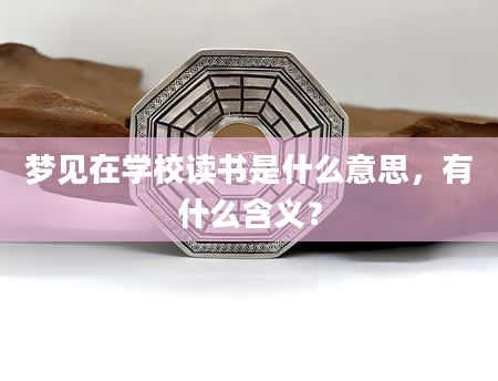 梦见在学校读书是什么意思，有什么含义？