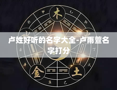 卢姓好听的名字大全-卢雨萱名字打分
