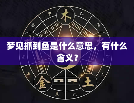 梦见抓到鱼是什么意思，有什么含义？