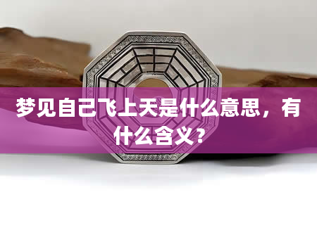 梦见自己飞上天是什么意思，有什么含义？