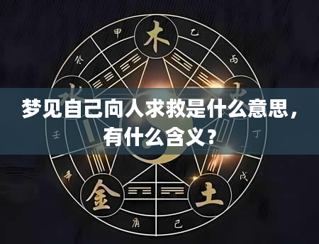 梦见自己向人求救是什么意思，有什么含义？