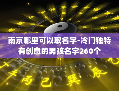 南京哪里可以取名字-冷门独特有创意的男孩名字260个