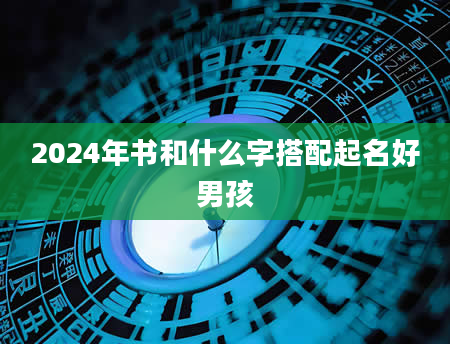 2024年书和什么字搭配起名好男孩