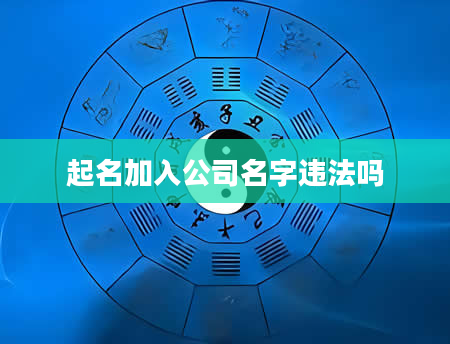 起名加入公司名字违法吗