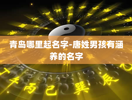 青岛哪里起名字-唐姓男孩有涵养的名字