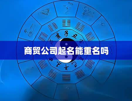 商贸公司起名能重名吗