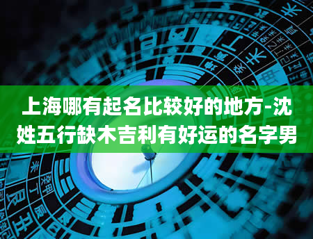 上海哪有起名比较好的地方-沈姓五行缺木吉利有好运的名字男