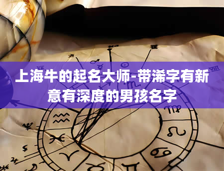 上海牛的起名大师-带浠字有新意有深度的男孩名字