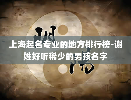 上海起名专业的地方排行榜-谢姓好听稀少的男孩名字