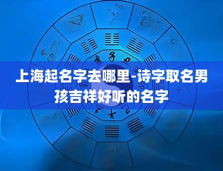 上海起名字去哪里-诗字取名男孩吉祥好听的名字