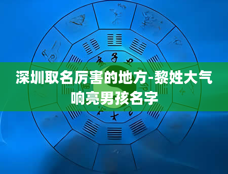 深圳取名厉害的地方-黎姓大气响亮男孩名字