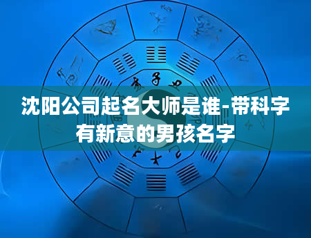 沈阳公司起名大师是谁-带科字有新意的男孩名字