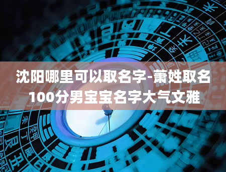 沈阳哪里可以取名字-萧姓取名100分男宝宝名字大气文雅