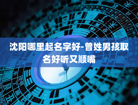 沈阳哪里起名字好-曾姓男孩取名好听又顺嘴