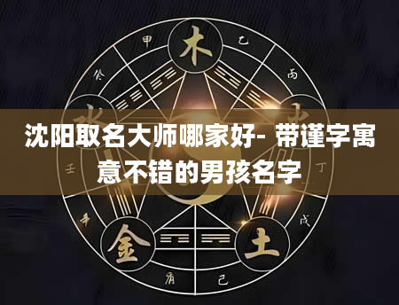 沈阳取名大师哪家好- 带谨字寓意不错的男孩名字