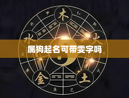 属狗起名可带雯字吗