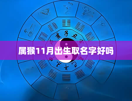 属猴11月出生取名字好吗