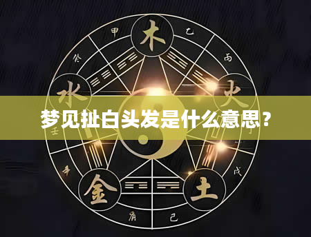 梦见扯白头发是什么意思？