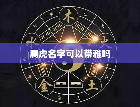 属虎名字可以带雅吗