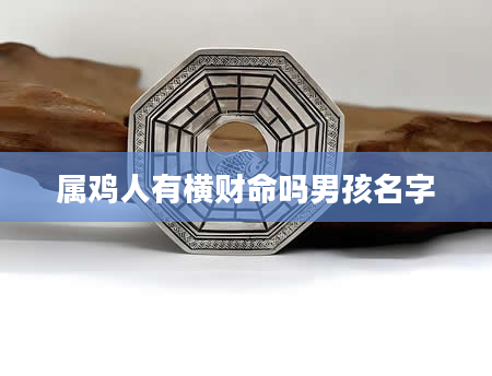 属鸡人有横财命吗男孩名字