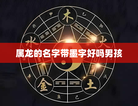 属龙的名字带墨字好吗男孩