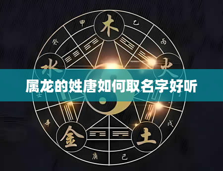 属龙的姓唐如何取名字好听