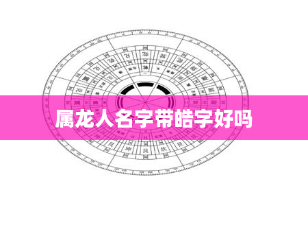 属龙人名字带皓字好吗