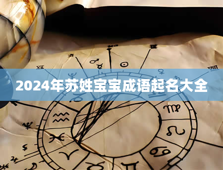 2024年苏姓宝宝成语起名大全