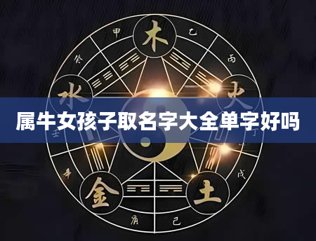 属牛女孩子取名字大全单字好吗