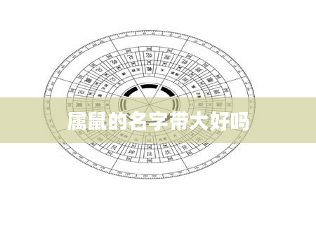 属鼠的名字带大好吗