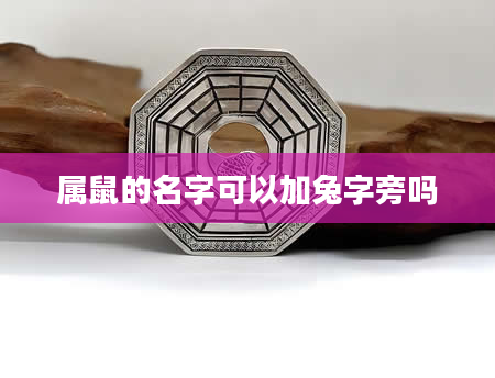 属鼠的名字可以加兔字旁吗