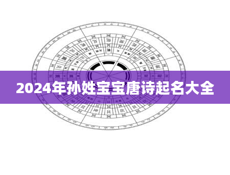 2024年孙姓宝宝唐诗起名大全