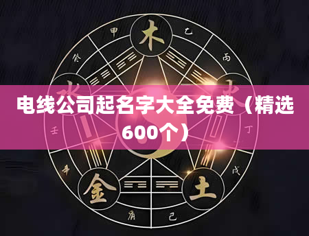 电线公司起名字大全免费（精选600个）