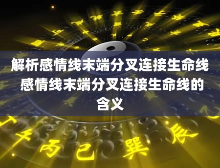 解析感情线末端分叉连接生命线 感情线末端分叉连接生命线的含义