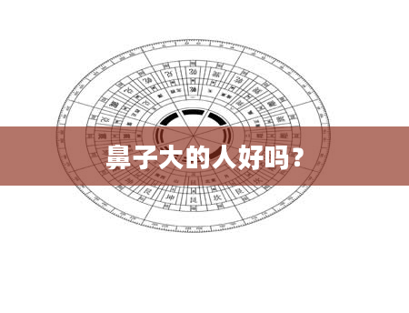 鼻子大的人好吗？