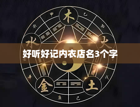 好听好记内衣店名3个字