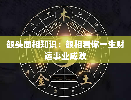 额头面相知识：额相看你一生财运事业成败