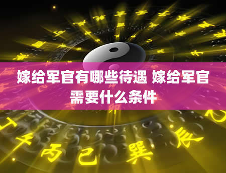嫁给军官有哪些待遇 嫁给军官需要什么条件