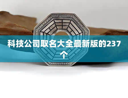 科技公司取名大全最新版的237个