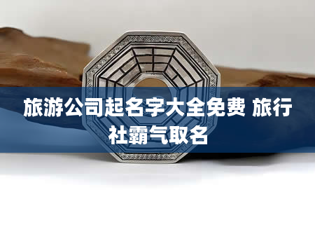 旅游公司起名字大全免费 旅行社霸气取名