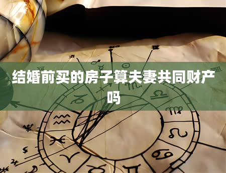 结婚前买的房子算夫妻共同财产吗