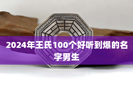 2024年王氏100个好听到爆的名字男生