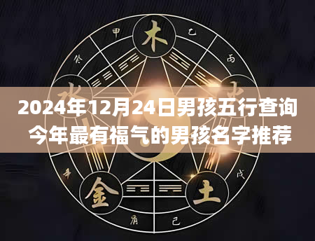 2024年12月24日男孩五行查询 今年最有福气的男孩名字推荐