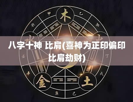 八字十神 比肩(喜神为正印偏印比肩劫财)