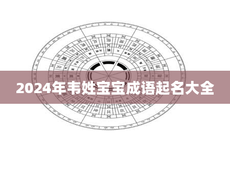 2024年韦姓宝宝成语起名大全