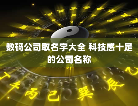 数码公司取名字大全 科技感十足的公司名称
