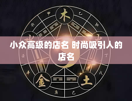 小众高级的店名 时尚吸引人的店名