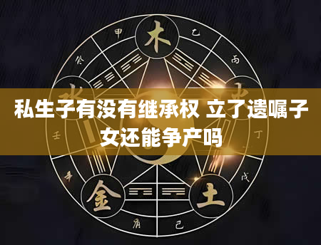 私生子有没有继承权 立了遗嘱子女还能争产吗
